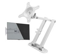 Support Mural pour Show 15, pivotant et inclinable, jusqu'à 15 kg, Rotatif à 360°, réglable (3,3-16,9"), VESA 75/100, pour Cuisine et Salon, Blanc