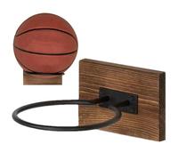 Support Mural pour Support de Basket-Ball,Support Mural pour Basket-Ball | Présentoir en Bois et métal pour Ballons de Football | Support de en métal et Bois, Organisateur de Ballons