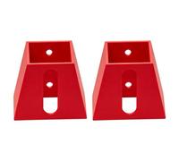 Support mural pour table à ciseaux Rouge | Organiseur avec fente ouverte et deux trous de fixation, lot de 2 compact pour un rangement ordonné