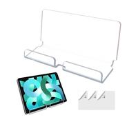 Support mural pour tablette en acrylique - tablette fine 18 x 3,4 x 9,4 cm, support pour téléphone en matériau transparent, montage sécurisé avec support adhésif | dispositif de repos pour la maison,