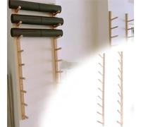 Support mural pour tapis de yoga Étagère De Rangement En Bois Pour Tapis De Yoga, Support De Rangement En Bois Pour Pilates À Plusieurs Niveaux Pour Centre De Bien-être(4pcs,Layer 9-156cm/61.4in)
