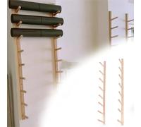 Support mural pour tapis de yoga Étagère De Rangement En Bois Pour Tapis De Yoga, Support De Rangement En Bois Pour Pilates À Plusieurs Niveaux Pour Centre De Bien-être(1 pc,Layer 8-139cm/54.7in)