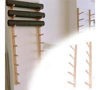 Support mural pour tapis de yoga Étagère De Rangement En Bois Pour Tapis De Yoga, Support De Rangement En Bois Pour Pilates À Plusieurs Niveaux Pour Centre De Bien-être(2 pcs,Layer 5-89cm/38in)