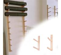 Support mural pour tapis de yoga Étagère De Rangement En Bois Pour Tapis De Yoga, Support De Rangement En Bois Pour Pilates À Plusieurs Niveaux Pour Centre De Bien-être(1 pc,Layer 2-40cm/15.7in)