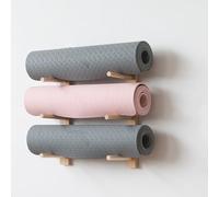 Support mural pour tapis de yoga, étagère en bois pour le rangement, étagère autonome pour tapis d'exercice de gym