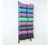 Support mural pour tapis de yoga, support de rangement en métal pour salle de sport à domicile, organiser efficacement les tapis et les accessoires