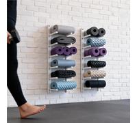 Support mural pour tapis de yoga Support De Rangement Pour Support De Yoga En Métal, Fer Pour Club De Fitness/salle De Sport/centre De Bien-être/spa/école/centre De(4 pcs,9 Layer 155cm/61in)