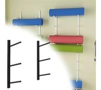 Support mural pour tapis de yoga Support De Rangement Pour Tapis De Yoga, Étagère En Métal Peu Encombrante, Support Mural Pour Tapis De Yoga, Pour Centre De Bien-être(4 pcs,3 Layer 51cm/20in)