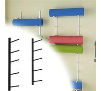 Support mural pour tapis de yoga Support De Rangement Pour Tapis De Yoga, Étagère En Métal Peu Encombrante, Support Mural Pour Tapis De Yoga, Pour Centre De Bien-être(4 pcs,5 Layer 85cm/33.5in)