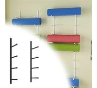 Support mural pour tapis de yoga Support De Rangement Pour Tapis De Yoga, Étagère En Métal Peu Encombrante, Support Mural Pour Tapis De Yoga, Pour Centre De Bien-être(2 pcs,4 Layer 66cm/26in)