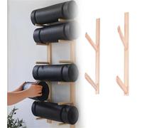 Support mural pour tapis de yoga Support Mural En Bois Pour Tapis De Yoga, Idéal Pour Ranger Et Organiser Les Petits Espaces Dans Une Salle De Sport. Support En Bois(3 pcs,Layer 2-40cm/15.7in)
