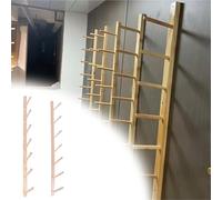 Support mural pour tapis de yoga Support Mural En Bois Pour Tapis De Yoga, Support De Poids Pour Tapis De Pilates, Étagère En Bois Pour École, Centre De Formation(4pcs,Layer 7-122cm/48in)