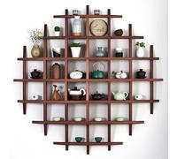 Support mural pour tasse à thé en bois massif, étagère décorative pour salon, cuisine, bureau