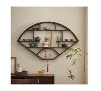 Support mural pour tasses à thé avec motif treillis, étagère de présentation en bois massif pour cuisine, salon, chambre à coucher et bureau, organisateur de décoration d'intérieur