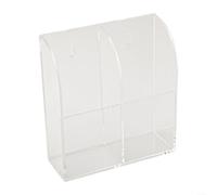 Support mural pour télécommande en acrylique - Design peu encombrant pour télécommandes TV et AC, éditions polies, double grille pour un accès facile et une bonne solution