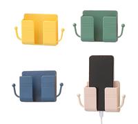 Support Mural Pour Téléphone Portable,4 Pcs Supports Muraux Pour Téléphone Portable Avec Crochet Support Telecommande Mural Pour Chambre À Coucher, Cuisine,Salle De Bain,Bureau[Pop943155]