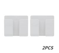 Support Mural Pour Téléphone Portable,Boîte De Rangement Universelle Pour Charge Cellulaire,Organisateur De Télécommande,Support Suspendu,Station De Charge 2pcs-White