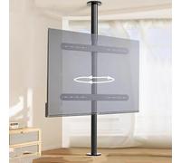 Support Mural pour téléviseur LCD, Support inclinable pivotant réglable pour écrans de 32 à 75 Pouces (110 à 135 cm), Meuble TV Flottant Robuste avec Base rotative, Parfait pour la décoration du