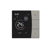 Support mural pour thermostat intelligent LED pour chauffage électrique | Contrôle précis du chauffage électrique à eau, interface bouton LED, installation murale, confort toute l'année (gris 16 A)