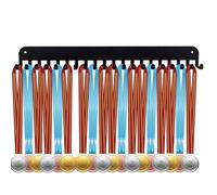 Support mural pour trophée de course | 20 crochets faciles à installer pour médailles, gymnastique, récompenses pour trophées de course, salle de sport, solution de rangement murale durable et