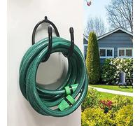 Support mural pour tuyau d'arrosage en métal résistant pouvant facilement contenir un tuyau de 38 cm - Parfait pour clôture à maillons de chaîne et fixation murale pour tuyaux de piscine, brosses,