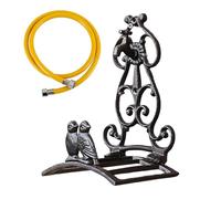 Support Mural pour Tuyau d'Arrosage Rangement en Fer avec Motif d'Oiseau