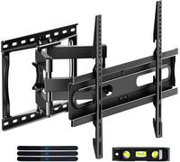 Support Mural Pour Tv De 32 À 65 Pouces, Support Pivotant Et Inclinable, Support Tv Full Motion Avec Double Bras Articulés, Convient Aux Goujons De 16"", Vesa Max 400 X 400 Mm