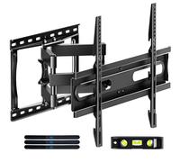 Support mural pour TV de 32 à 65 pouces, support pivotant et inclinable, support TV Full Motion avec double bras articulés, convient aux goujons de 16", VESA max 400 x 400 mm