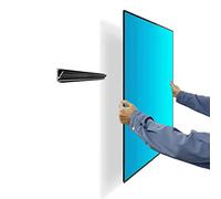 Support mural pour TV sans goujon, sans clous, sans dommage, sans perçage, sans vis, support de barre pour écran plat facile à installer compatible avec les téléviseurs VESA de 30,5 à 139,7 cm jusqu'à