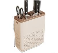 Support mural pour ustensiles de cuisine, baguettes, cuillères, lames avec couvercle amovible, support de rangement peu encombrant pour la cuisine à la maison, pas de perçage nécessaire, gris étoile