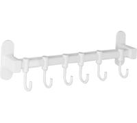 Support mural pour ustensiles Rail de cuisine en aluminium avec crochets pour ustensiles de cuisine Cuillères 6 crochets 40cm/15.75in