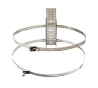 Support mural pour vase d'expansion sanitaire et chauffage fixation pour ballon d'eau chaude et pression kit complet universel avec bande de acier inoxydable serrage réglable (330mm 1 pc)