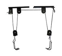 Support Mural pour Vélo Intérieur en Acier Noir, Levage Facile | Rangement pour Garage ou Abri, Solution Compacte, Protège les Chutes, Usage Domestique