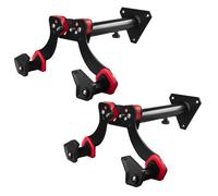 Support Mural pour Vélos Acier Réglable lot de 2 Jusqu'à 30 kg Noir