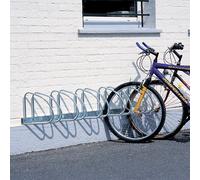 Support mural pour vélos rangés au sol, 5 places