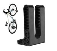 Support mural pour vélos - Support vertical en acier et hêtre de 16 x 12,5 x 7,5 cm | Crochet pour vélo dans garage avec charge de 50 kg, rangement pour vélos de route et de montagne |