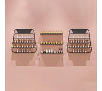 Support mural pour vernis à ongles, étagère murale pour rouge à lèvres, parfum, organiseurs d'huiles essentielles pour salon de manucure, ensemble de présentoirs en métal (couleur : noir, taille