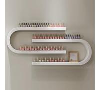 Support mural pour vernis à ongles, présentoir simple et tendance pour rouge à lèvres, support de rangement moderne en forme de U pour huiles essentielles, parfum, salon de beauté/magasin de manucure