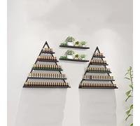 Support mural pour vernis à ongles, support de rangement triangulaire pour bouteilles de vernis à ongles, étagère flottante en métal, organisateur de parfum, huiles essentielles pour salon de beauté
