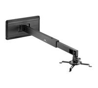 Maclean Support pour vidéoprojecteur à Courte Distance Support Mural Guide-câble Rotation 360° Support Universel pour vidéoprojecteur jusqu'à 15kg