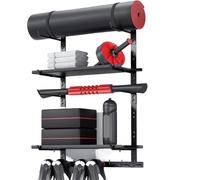 Support Mural Pour Yoga Adjustable Wall Mounted Gym Storage Shelf With 2 Boards, Yoga Mat Holder, Rack For Home Training Accessories