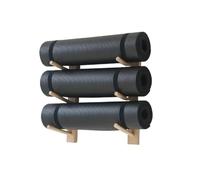 Support Mural Pour Yoga Solid Wood Yoga Mat Storage Organizer Fitness Equipment Wall Shaft Studio Shelf Rack(4 layers)