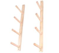 Support Mural Pour Yoga Solid Wood Yoga Mat Storage Rack Wall Roller Shaft Wall Placement