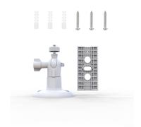 Support mural réglable à 360 degrés pour batterie Ring StickUp CamPro - Matériau ABS solide pour une installation sûre et stable de la caméra (Blanc)