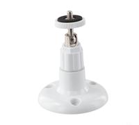 Support mural réglable à 360 degrés pour intérieur et extérieur pour caméras de sécurité avec base fixe à vis et joint en plastique ABS et métal pour un positionnement fiable (blanc)