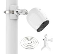 Support Mural réglable à 360° pour caméra intérieure Ring Stick UP Cam,Ring Stick Up Cam Plug in 3rd Gen,Ring Stick Up Cam Elite,Arlo Pro 4,Arlo Essential Spotlight,avec 4 Anneaux de Serrage réglables