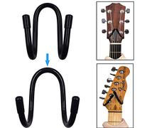 Support mural réglable en métal - Universel - Support mural pour guitare et guitare, design moderne et unique pour basse, guitares acoustiques, électriques, ukulélé, violon, mandoline, banjo, lot de 2