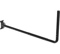 Support mural réglable pour antenne avec coude à 90 degrés, tube d'extension et écrous de fixation, convient pour antennes TV externes et amplificateur WiFi Starlink Noir