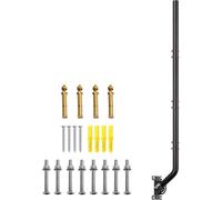 Support mural réglable pour antenne robuste de 134cm Support de mât J-Pole en fer avec revêtement en poudre pour Starlink (adaptateur nécessaire),antennes TV,stations météo Diamètre extérieur 3,5cm