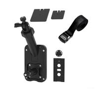 Support mural réglable pour caméras de sécurité Eufy - Support de surveillance extérieur résistant aux intempéries - Kit d'accessoires fixes en plastique (noir)